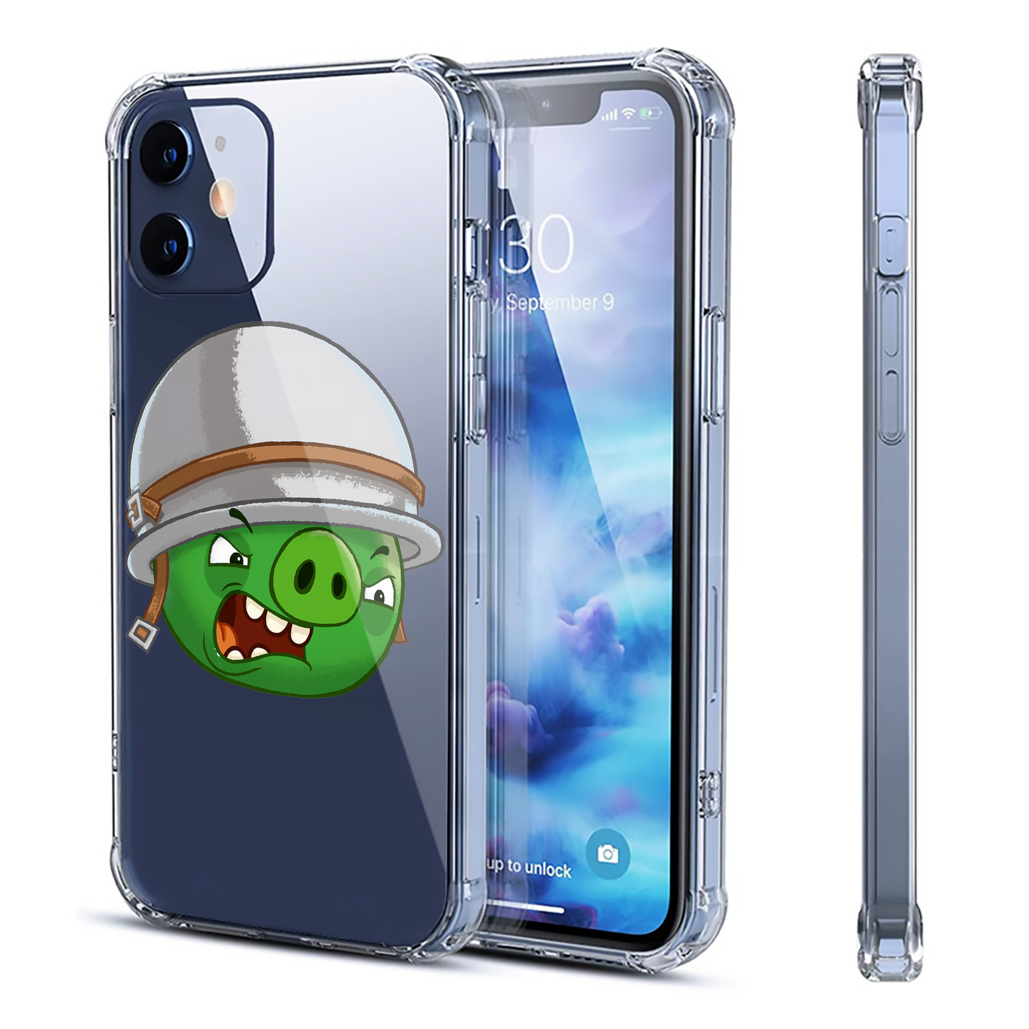 （画像用） Angry Birds アングリーバード 【iPhone 12シリーズ対応】透明スマホケース（クリアソフトケース）